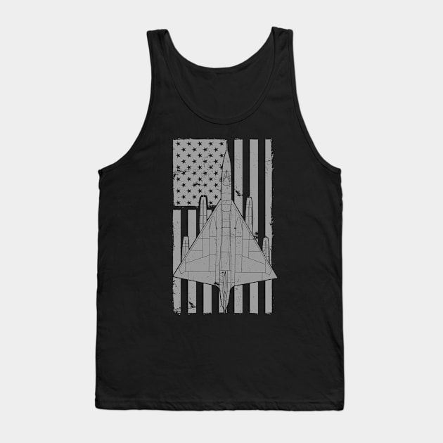 B-58 Hustler Supersonic Cold War Bomber Vintage Flag Tank Top by DesignedForFlight